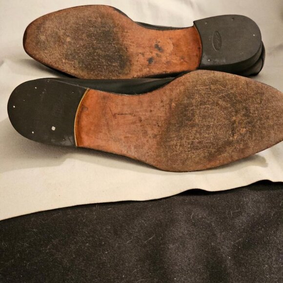 Bally black dress derby lace shoes